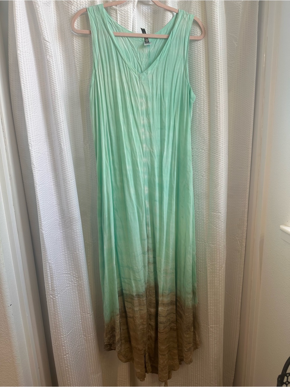 XCVI Mint-to-Brown Ombre V-Neck Maxi Dress - Picture 2 of 4